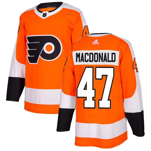 Adidas Men Philadelphia Flyers #47 Andrew MacDonald Orange Home Authentic Stitched NHL Jersey